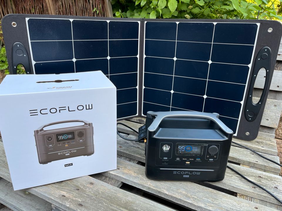 EcoFlow RIVER MAX 576 Wh + 100W YOLANESS Solarpanel, Super! in Neuss