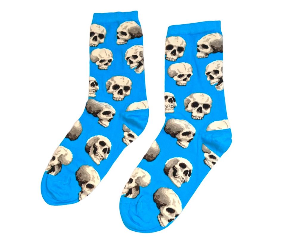 hellblau Skull Socken in Wuppertal