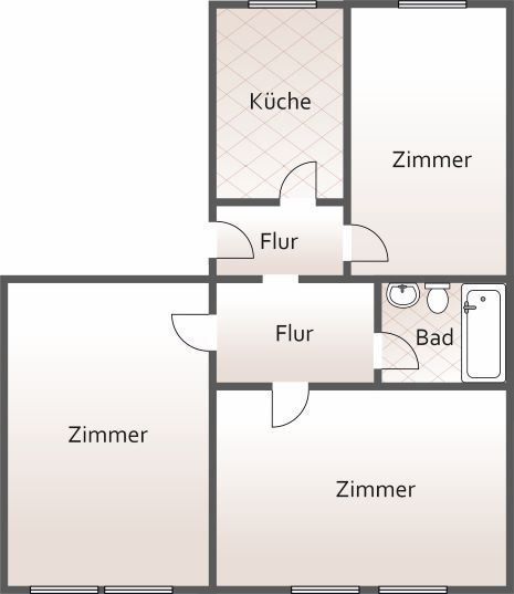 +++ 1 Monat mietfrei! 3-Raum-Wohnung mit Wannenbad +++ in Chemnitz