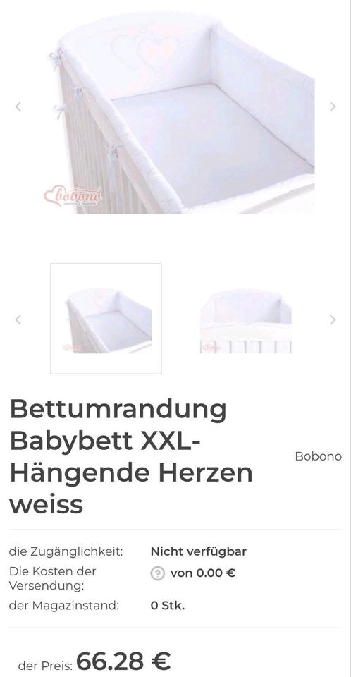 Neu OVP Bettumrandung Babybett Nestchen XXL weiß Baumwolle in Braunschweig