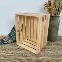 NATURHOLZ-KISTEN | UNGEFÄRBT | 50x40x30 cm & 60x40x30cm | Holzkisten Natur Unbehandelt Weinkiste Hell Regal Crate Box Shabby Boho Loft Kisten Scandinavian Design Deko Dekoration Berlin - Tempelhof Vorschau