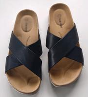 Sandalen Schuhe Damen schwarz schlappen edel Größe 42 offen Bayern - Roßtal Vorschau