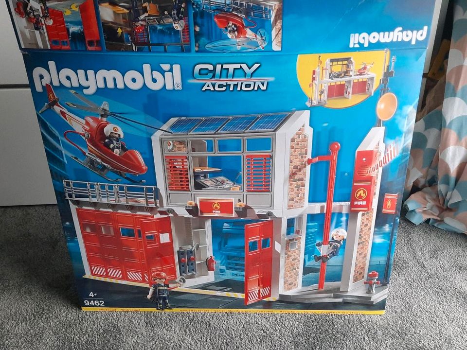 PLAYMOBIL City Action Set 9462 Große Feuerwache mit Hubschrauber in Beckum