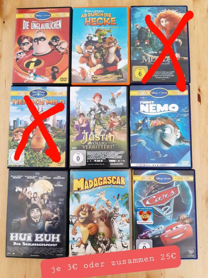 Kinder DVD's je 3€ Nemo, Madagascar... in Ratingen