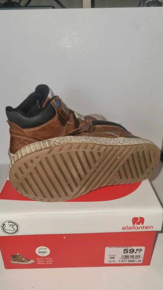 Sneaker Klett Leder braun Gr.26 Weite W in Paderborn