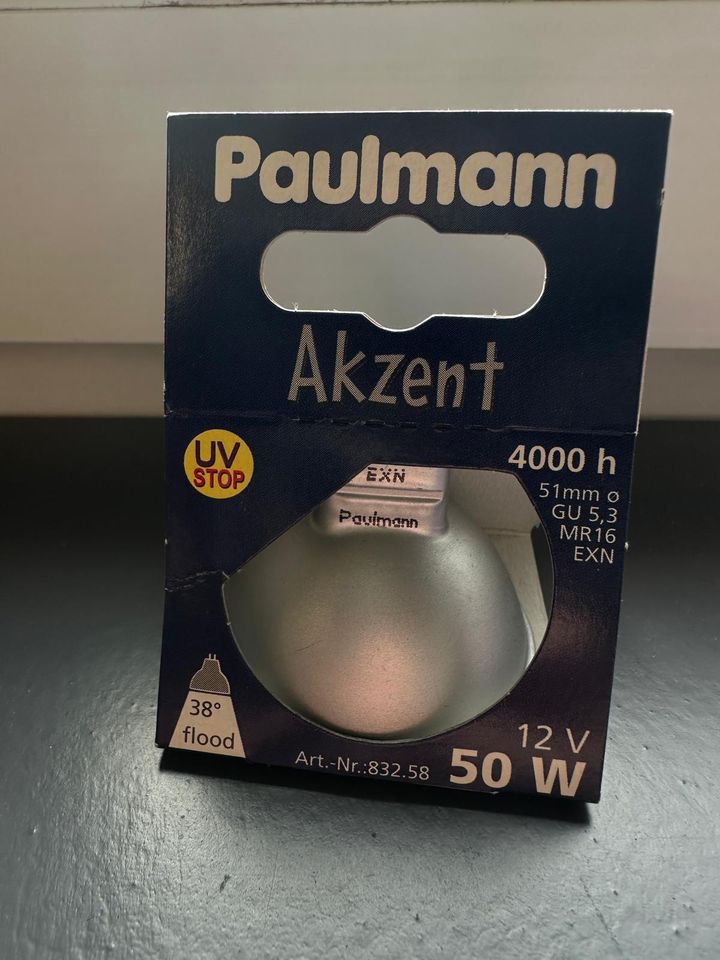 Paulmann Akzent GU5,3 50W 832.58 Halogen 12V 38° flood silber in Troisdorf