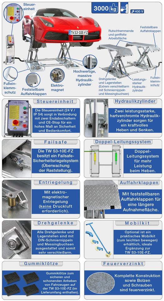 #13/05  Scherenhebebühne vollverzinkt in Schmidmühlen