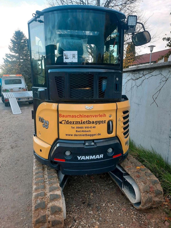 Minibagger 3, 5t Verleih, Vermietung, Mieten, Yanmar CAT Kubota.. in Bad Abbach