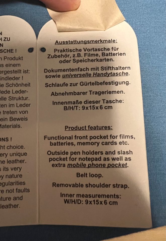 20€ ABHOLUNG!!!Kamera-Tasche, echtes Leder in Lübeck