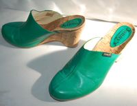 Vintage  Jonny's kork Clog keilabsatz grün Leder Made Spain Gr 42 Wiesbaden - Mainz-Kastel Vorschau