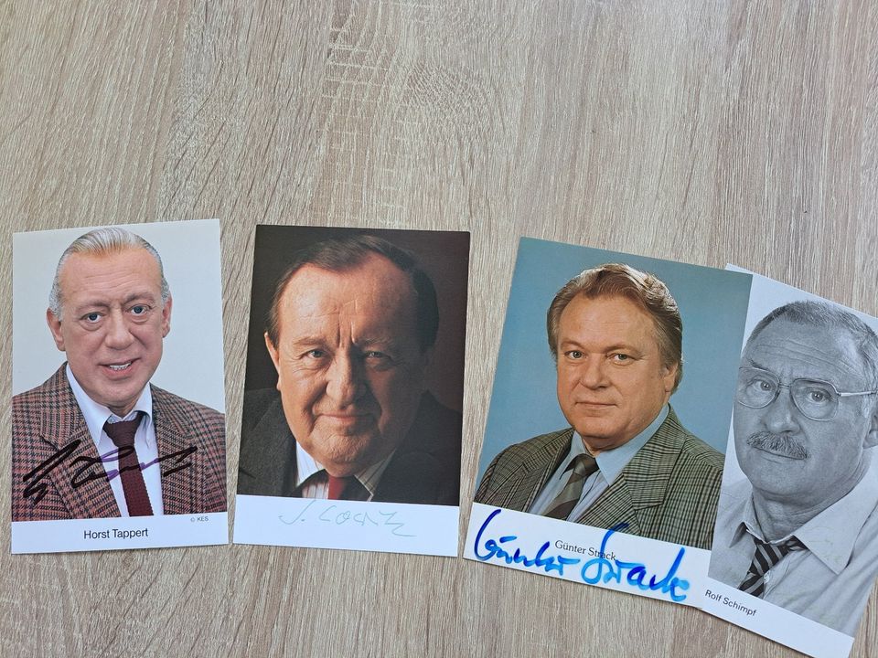 Autogramme Hauptdarsteller Freitag Krimis ZDF der 70er/80er Jahre in Neunkirchen Siegerland