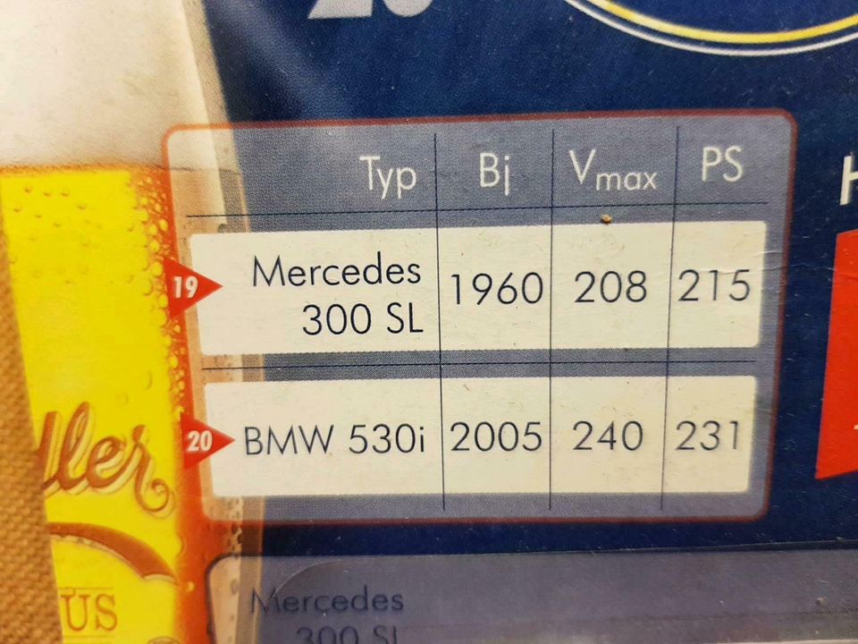PKW Modell  Mercedes 300SL  BMW 530i  Maßstab 1:87  Metall Modell in Naila
