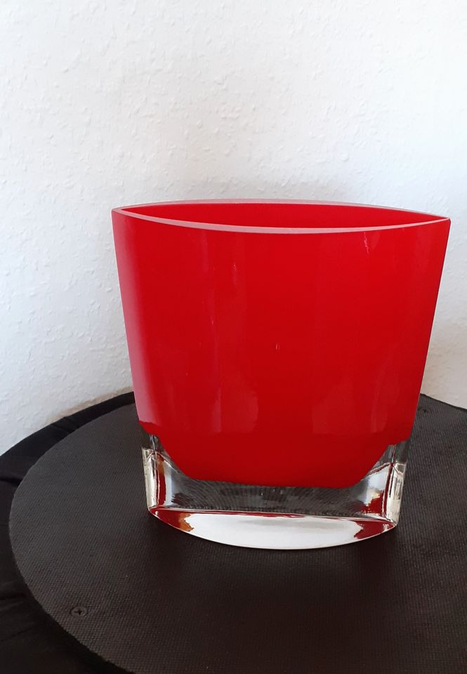 Vintage Glasvase rot MERCANTILE KROSNO POLAND in Kerpen