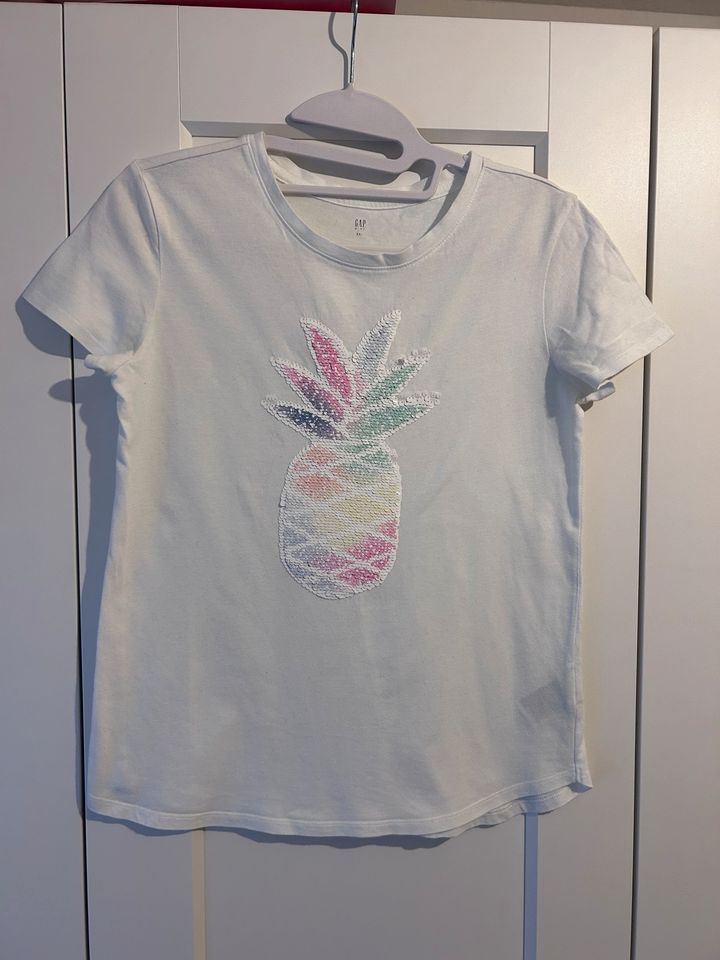 Gap T-Shirt Wendepailletten 164 Ananas Mädchen in Sinzheim