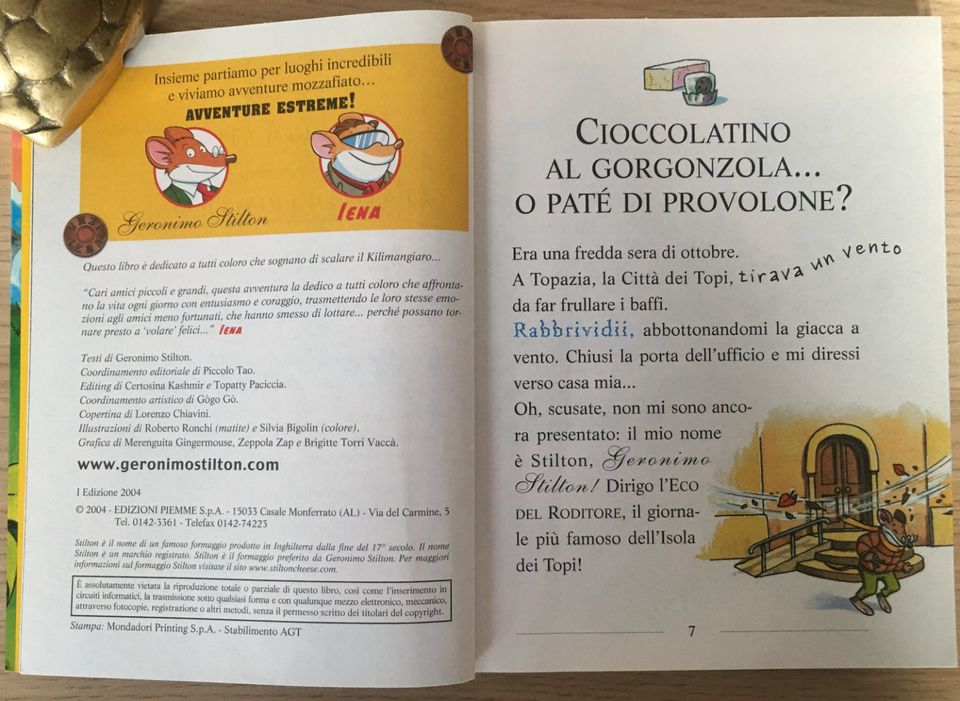 2 italienische Bücher von Geronimo Stilton, für Grundschulkinder in Heidelberg