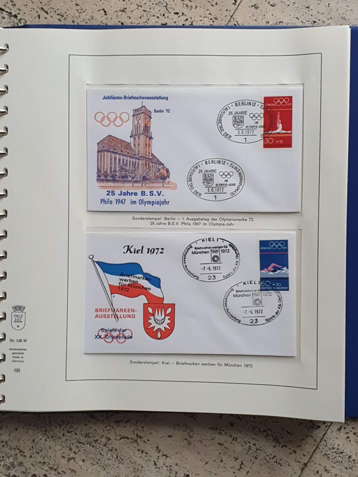 Briefmarkenalben 4 St./Olympia München 1972 postfrisch Sammlung in Meschede