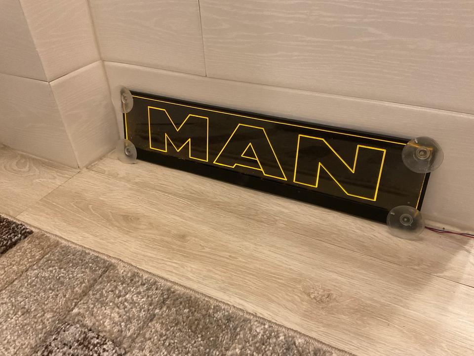 Emblem MAN Iveco Scania Volvo DAF Schild Leuchschild LED Tafel in Wietmarschen