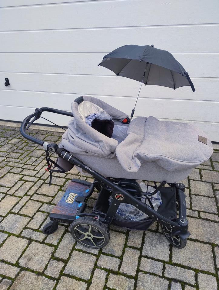 Kinderwagen Hartan Racer GTS sehr gut erhalten-viel Zubehör in Stein