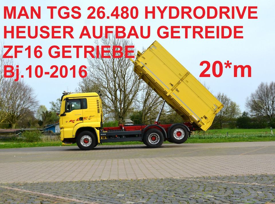 MAN TGS 26.480 MANUAL 6x2 HYDRODRIVE GETREIDE KIPPER in Hessisch Oldendorf