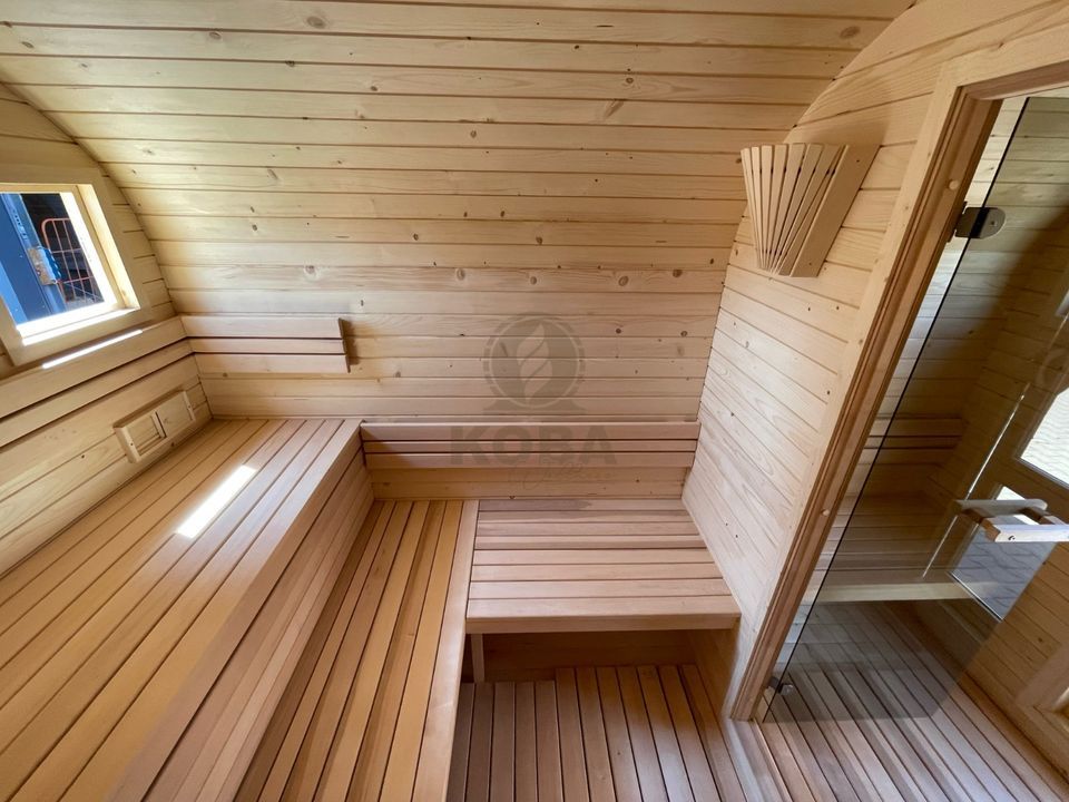 Quadro Sauna | Garten Fass Sauna | 3,5 m | inkl. Vorraum in Eichenzell