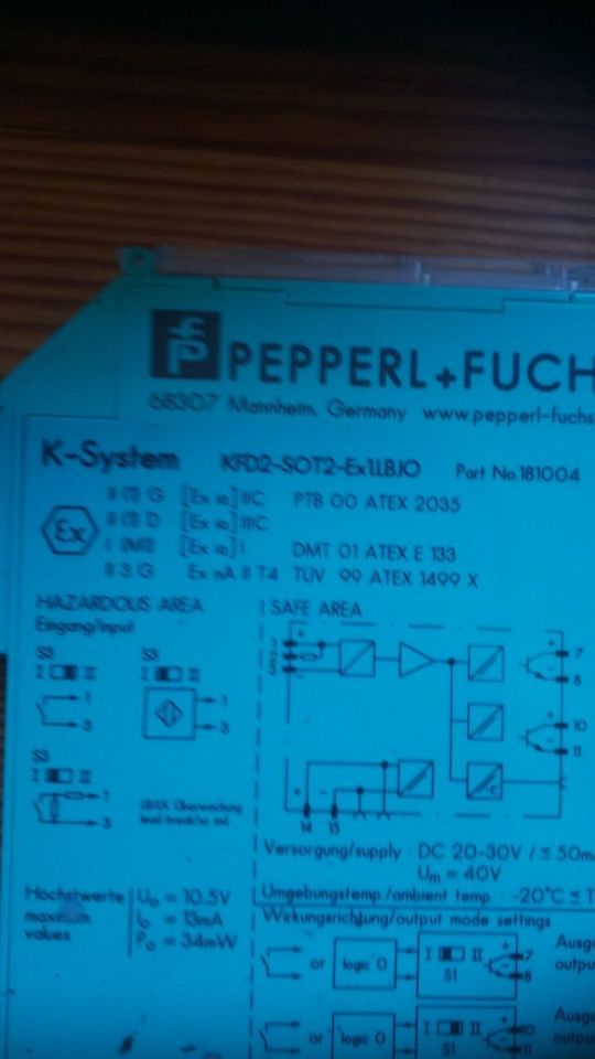 Pepperl Fuchs K-System kfd2-sot2 Schaltverstärker + Initiator in Peitz