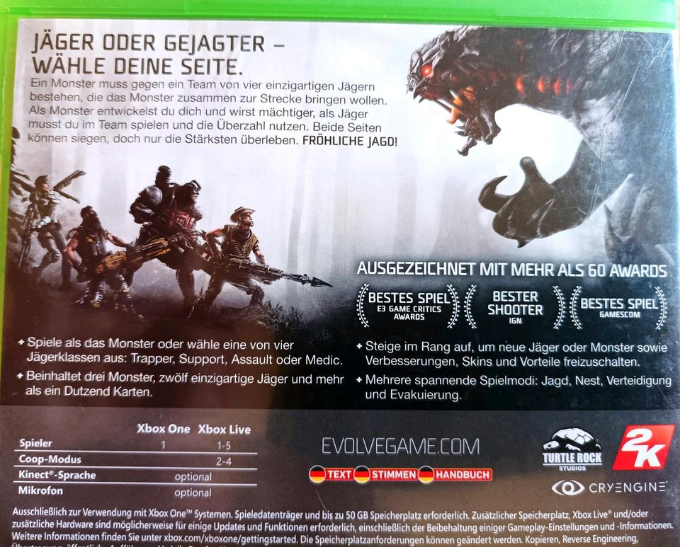 Evolve Xbox One mehr als 60 Awards Auszeichnungen in Felde