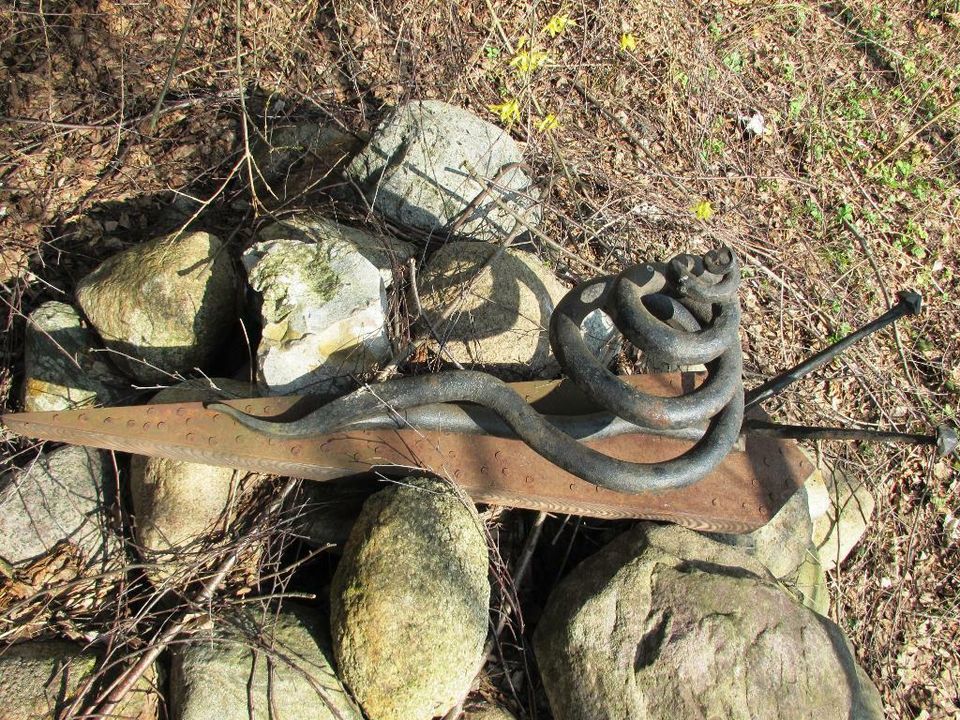 Garten-Skulptur-Metall-Eisen-Kunst-Schmiede-"Papa Schneck"-Unikat in Zossen-Waldstadt