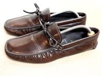 PRADA * HERREN SLIPPER LACKLEDER dunkelbraun Mokassins 42 / UK 8 Wandsbek - Hamburg Volksdorf Vorschau