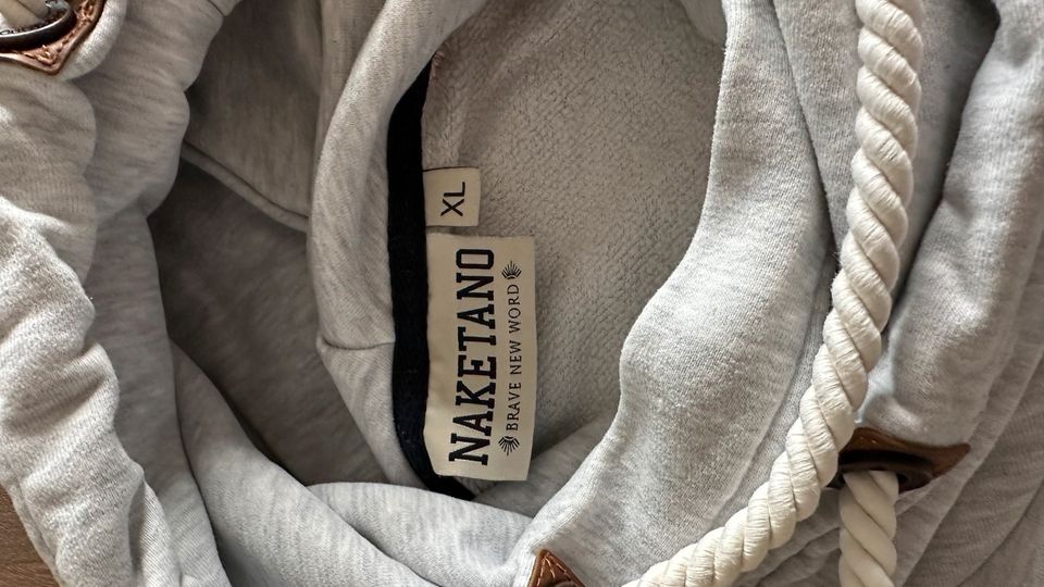 NAKETANO - Hoodie - Gr. XL - grau/apricot - TOP*** in Geiselbach