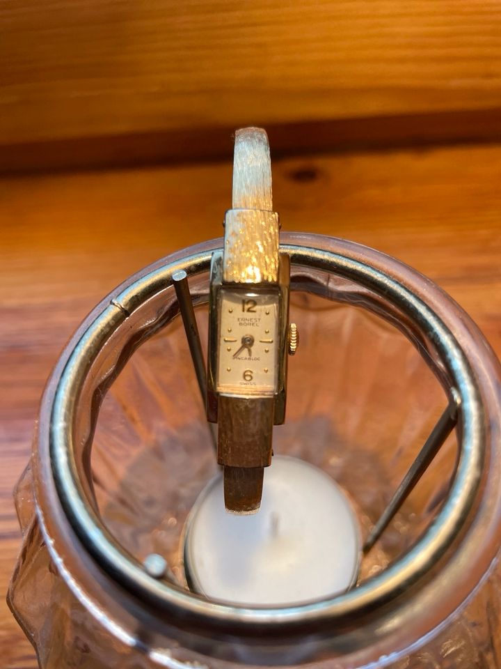 Original Ernest Borel Schweizer Uhr, vergoldet in Büchen