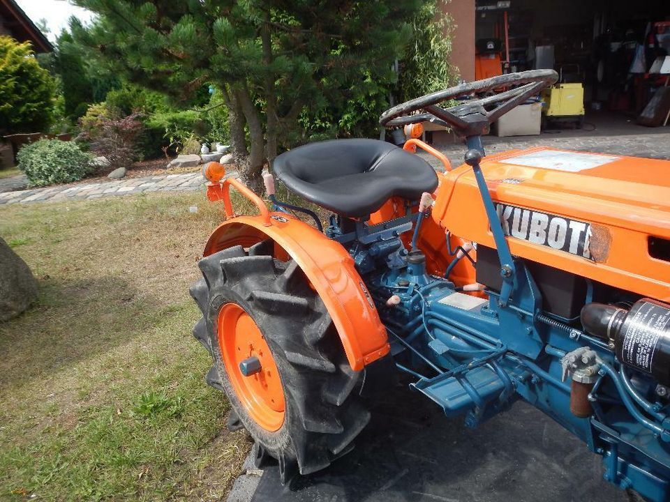 Kubota Kleintraktor Diesel Schlepper Schmalspurtraktor Bodenfräse in Zielitz