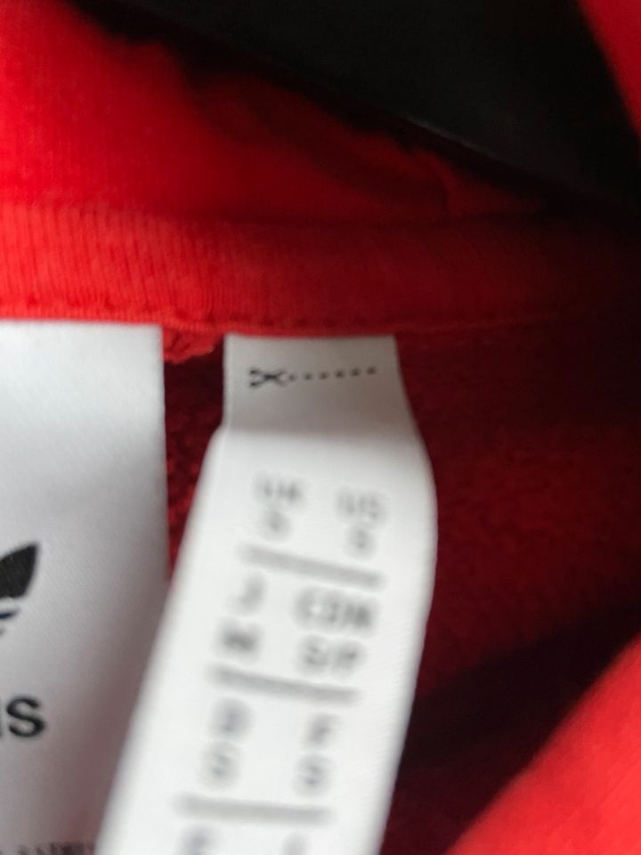 Adidas hoodie Kapuzenpulli Pullover S orange rot in Ober-Ramstadt