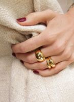 Chunky Ring Gold von Nina Kastens aus Sterling Silber Nordrhein-Westfalen - Bergisch Gladbach Vorschau