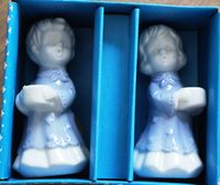 2 Porzellankinder (Junge + Mädchen) in blau-weiß als Kerzenhalter Nordrhein-Westfalen - Neunkirchen-Seelscheid Vorschau