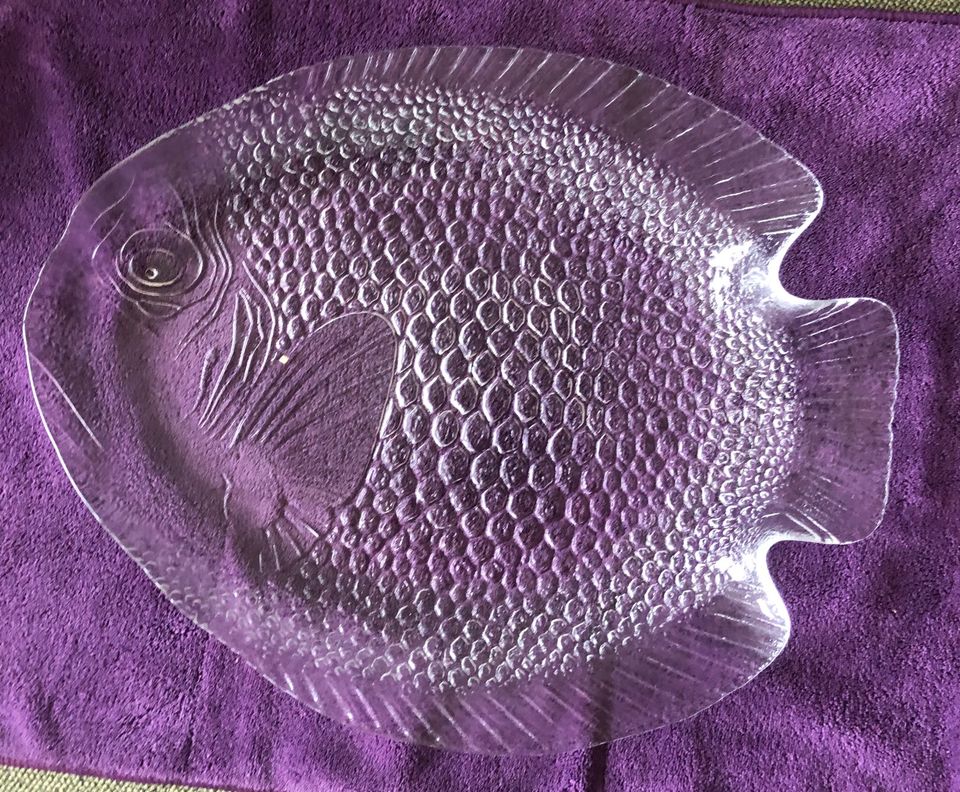 2 x Servierplatte Teller Glas Fisch 38x30cm in Nörten-Hardenberg