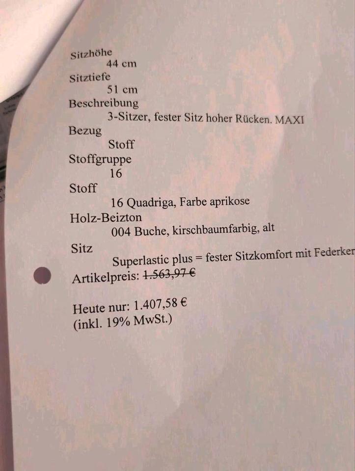Himolla Couch Wohnzimmer Ergo select besonders rückengerecht! in Meißen