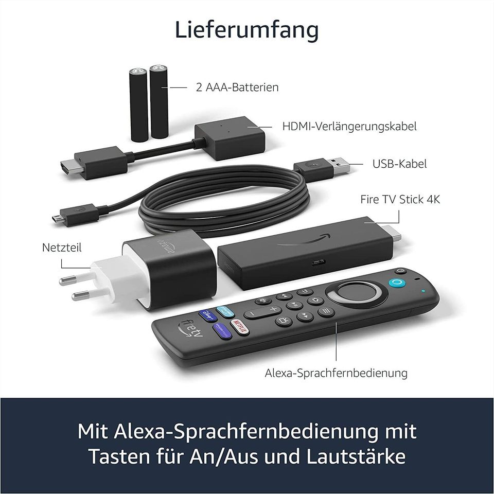 Fire TV Stick 4K Alexa Sprachfernbedienung HD Stream NEU OVP TOP in Isernhagen