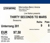 2 sehr gute Tickets für Thirty Seconds To Mars Konzert in Berlin Berlin - Wilmersdorf Vorschau