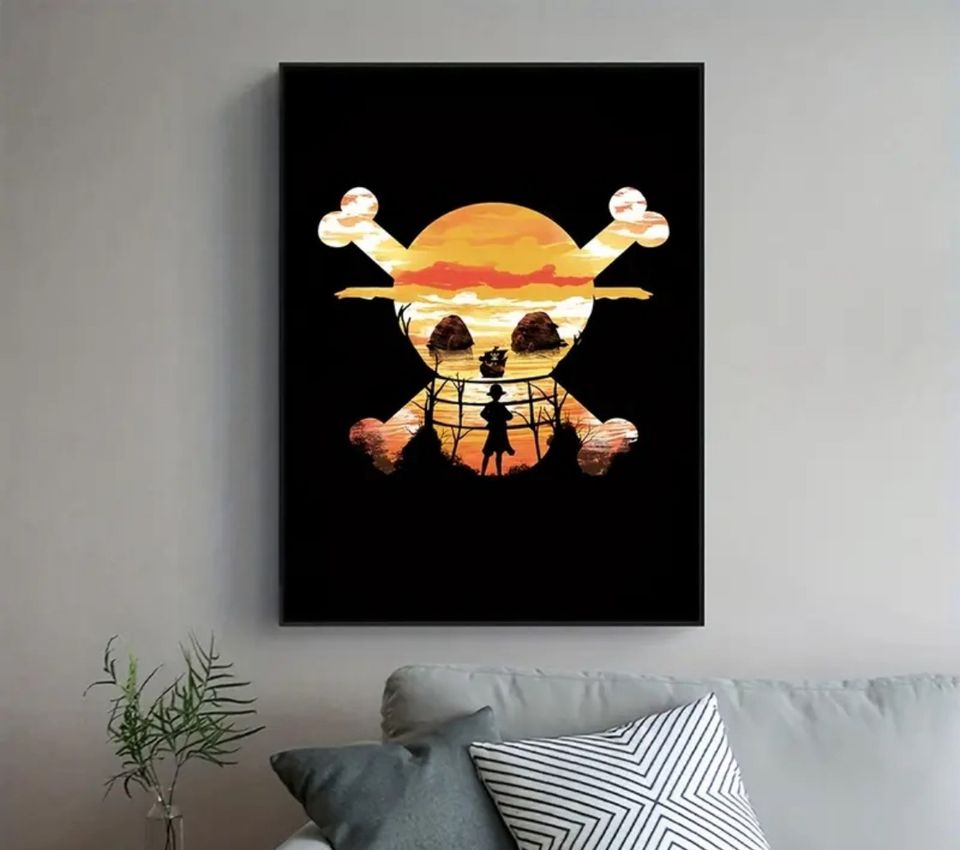 Anime Leinwandbild mit Rahmen „One Piece“ ca. 60x40 cm in Frankfurt (Oder)