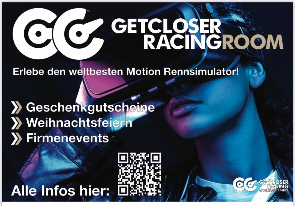 SimRacing Full Motion Simulator GetCloserRacing SimSport Martini in Dortmund