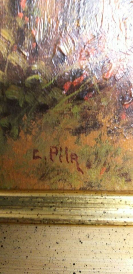 Ölbild Gemälde Öl auf Leinwand im Keilrahmen Holz von C. Pila in Bentwisch