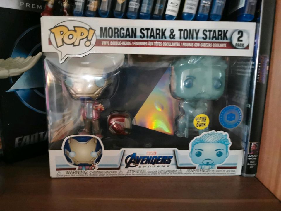 Pop in a Box exclusive Avengers Tony Stark and Morgan Funko Pop in Blieskastel