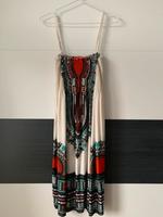 Sommerkleid Strandkleid / weiß schwarz rot grün Muster / unisize Duisburg - Duisburg-Mitte Vorschau