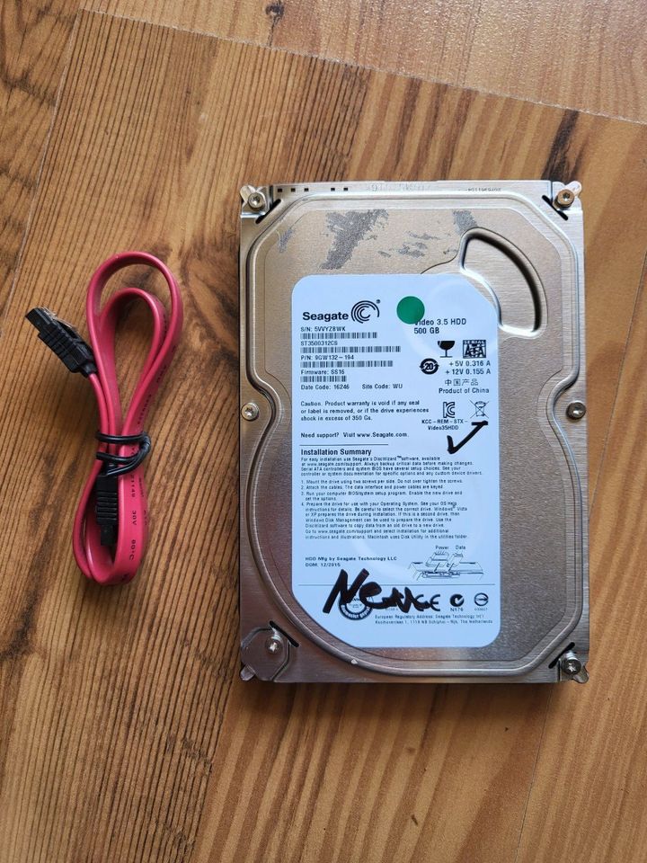 3,5" Neuwertige Seagate Pipeline HD 500GB Intern (ST3500312CS) in Übersee