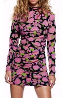 Zara Minikleid Kleid Mini schwarz Pink Blumenmuster langarmkleid Nordrhein-Westfalen - Viersen Vorschau