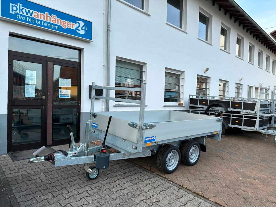 Anhänger Heckkipper Rückwärtskipper Alu 260x155x30cm 2000-2700kg in Monzingen