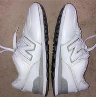 New Balance 574 Sneaker Premium Leder weiß Gr. 43 sehr gepflegt Bayern - Fürth Vorschau