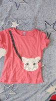 rotes T-Shirt Größe 98 mit Katze Katzenkopf Mädchen Kleinkind Thüringen - Erfurt Vorschau