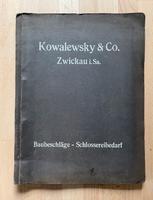 Altes Werkzeug Buch für Schlösser & Beschläge Kowalewsky & Co. Brandenburg - Wandlitz Vorschau