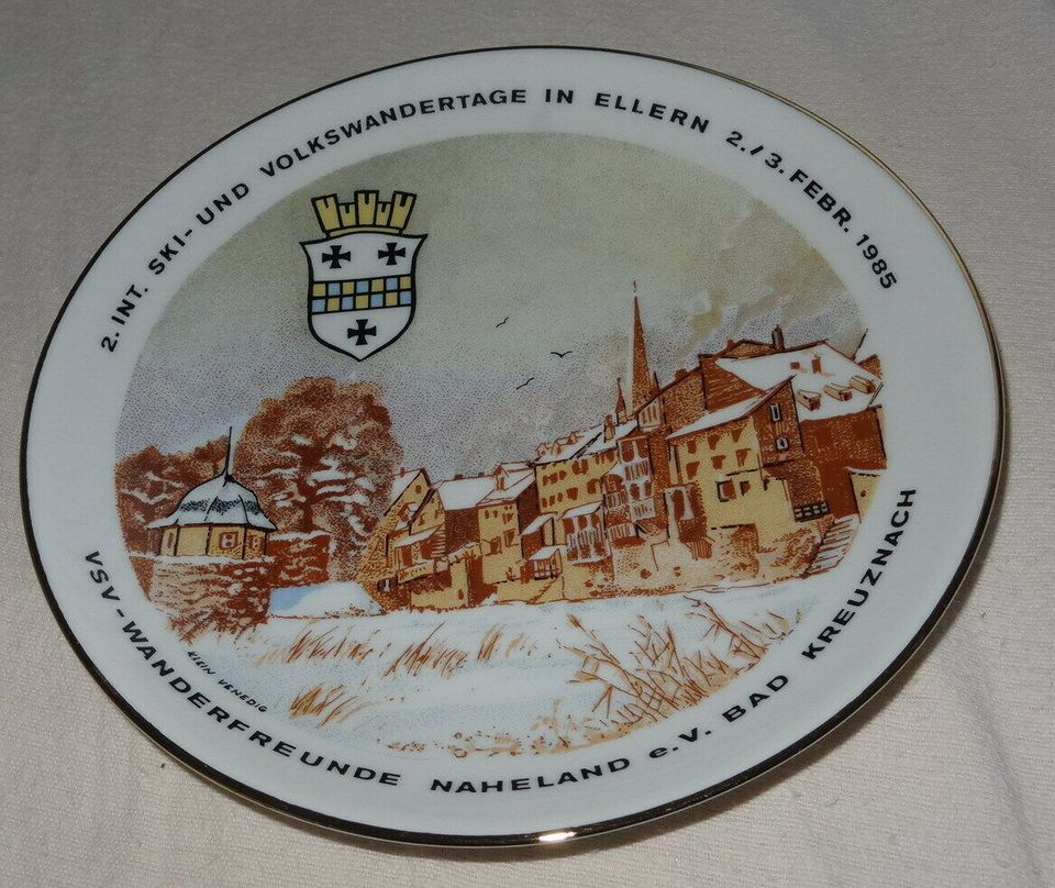 C Wandteller Sammelteller 1985 2.int. Ski-und Volkswandertage in in Bacharach